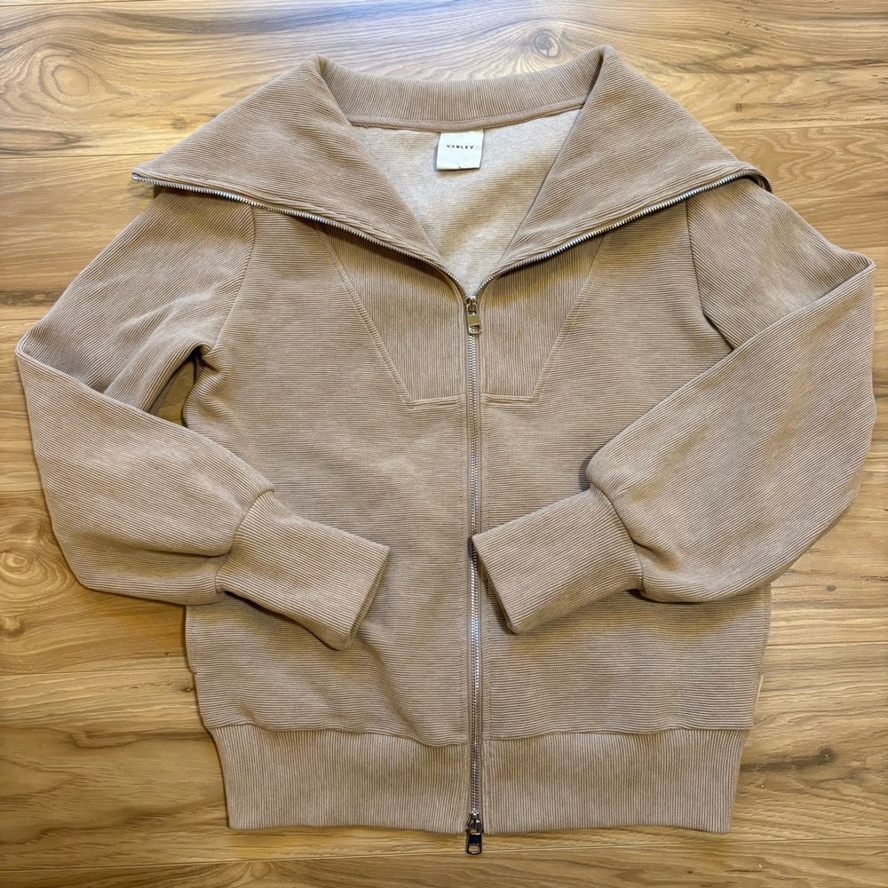 Varley Tan Zip-Up Jacket